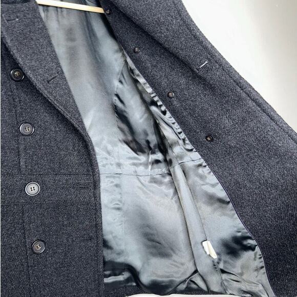 J. Crew Stadium Cloth Double Breasted Pea Coat Dark Gray Size US 2 Pockets - Picture 4 of 6